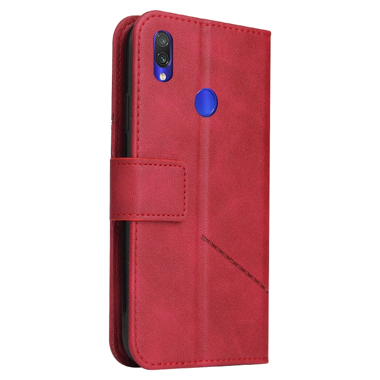 For Honor 10 Lite GQUTROBE Right Angle Leather Phone Case(Red) by GQUTROBE