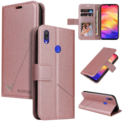 For Honor 10 Lite GQUTROBE Right Angle Leather Phone Case(Rose Gold) by GQUTROBE