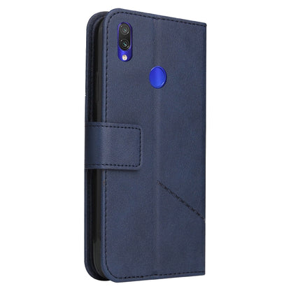 For Honor 10 Lite GQUTROBE Right Angle Leather Phone Case(Blue) by GQUTROBE