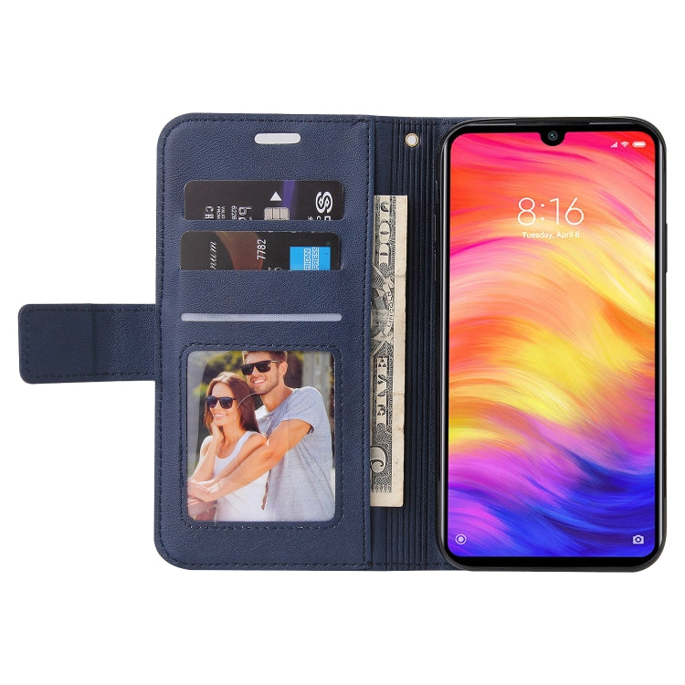 For Honor 10 Lite GQUTROBE Right Angle Leather Phone Case(Blue) by GQUTROBE