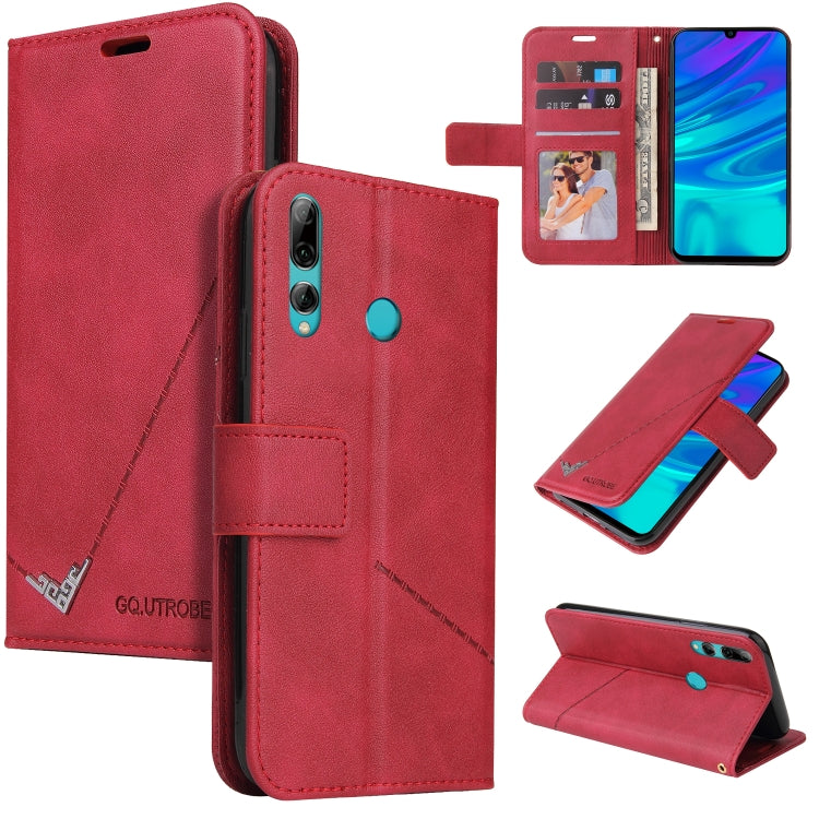 For Huawei Enjoy 9s GQUTROBE Right Angle Leather Phone Case(Red) by GQUTROBE