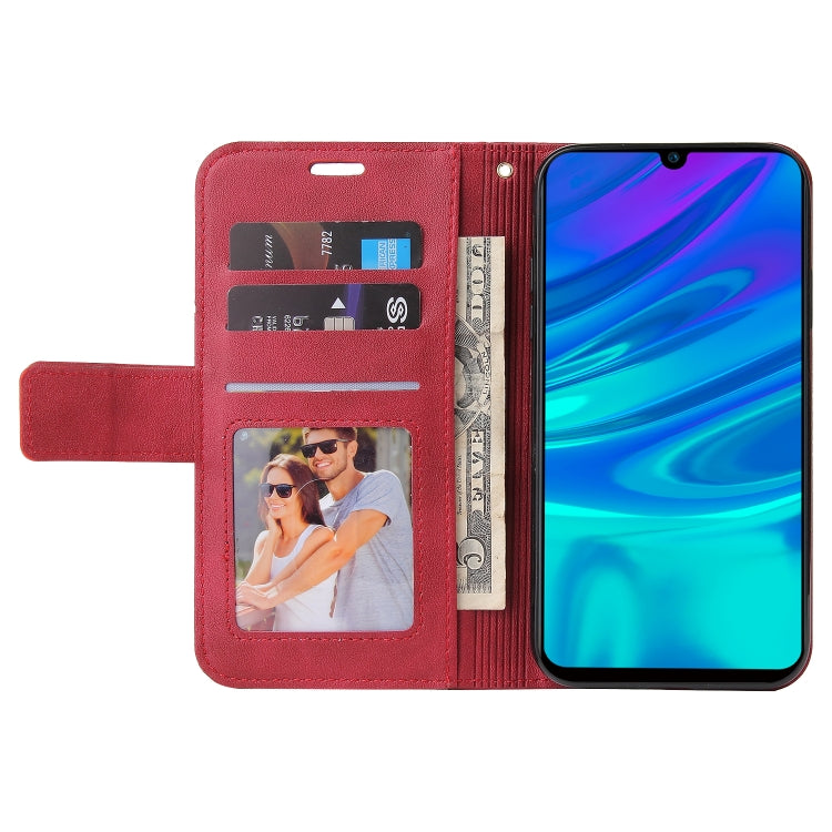 For Huawei Enjoy 9s GQUTROBE Right Angle Leather Phone Case(Red) by GQUTROBE