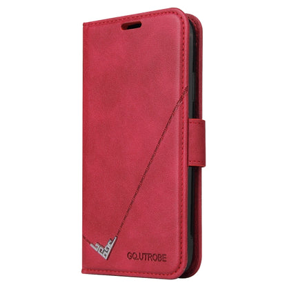 For Huawei Y6 2019 GQUTROBE Right Angle Leather Phone Case(Red) by GQUTROBE