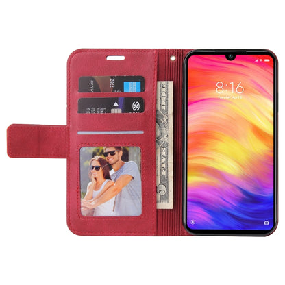 For Huawei Y6 2019 GQUTROBE Right Angle Leather Phone Case(Red) by GQUTROBE