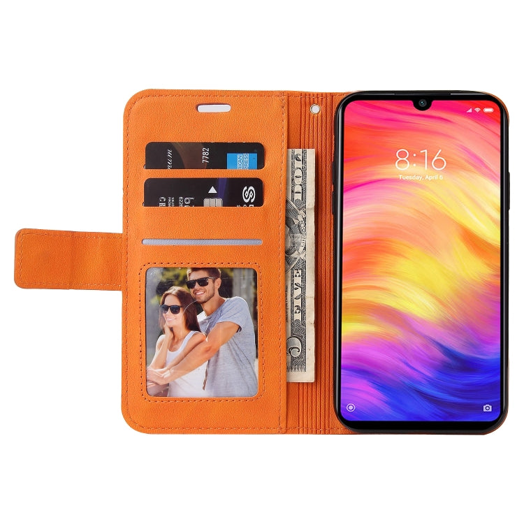 For Huawei Y6 2019 GQUTROBE Right Angle Leather Phone Case(Orange) by GQUTROBE