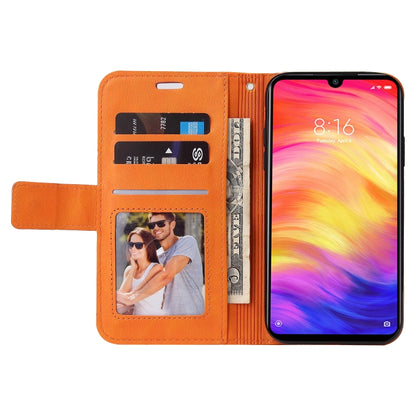 For Huawei Y6 2019 GQUTROBE Right Angle Leather Phone Case(Orange) by GQUTROBE