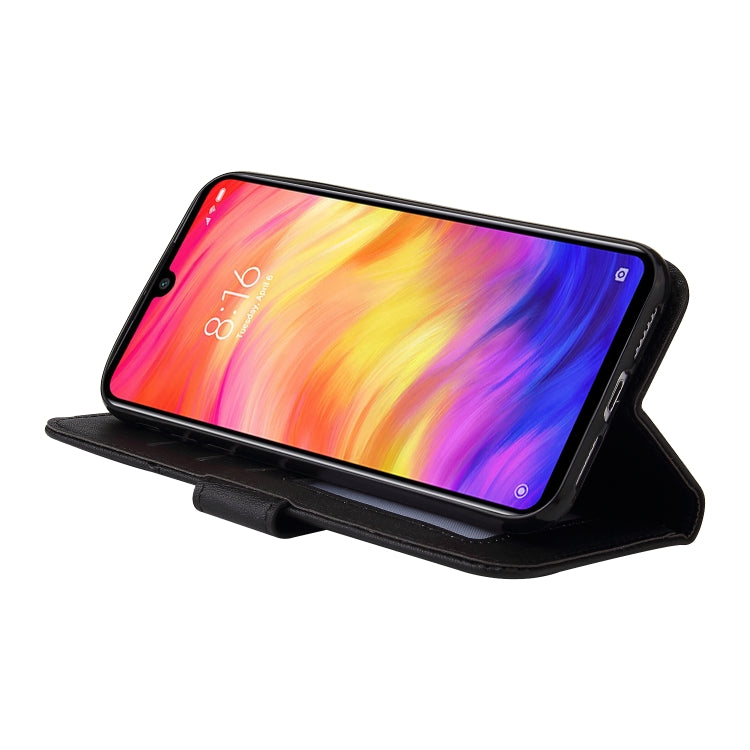 For Huawei Y6 2019 GQUTROBE Right Angle Leather Phone Case(Black) by GQUTROBE