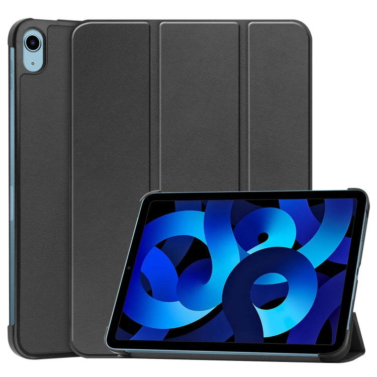 Solid Color Custer Texture Leather Tablet Case For iPad 10th Gen 10.9 2022 / 2025 (Black) by bashfashion