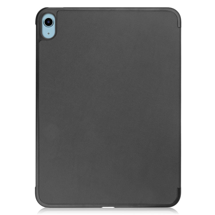 Solid Color Custer Texture Leather Tablet Case For iPad 10th Gen 10.9 2022 / 2025 (Black) by bashfashion