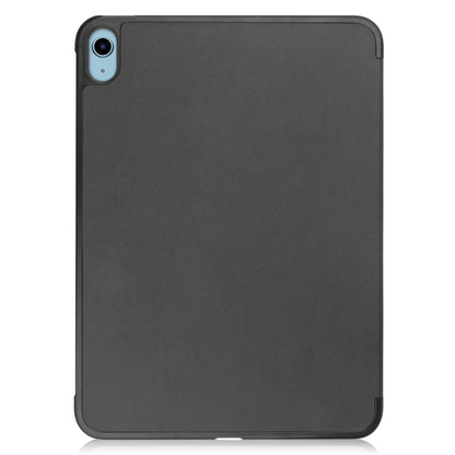Solid Color Custer Texture Leather Tablet Case For iPad 10th Gen 10.9 2022 / 2025 (Black) by bashfashion