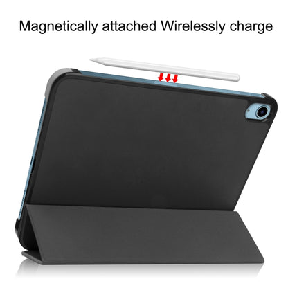 Solid Color Custer Texture Leather Tablet Case For iPad 10th Gen 10.9 2022 / 2025 (Black) by bashfashion