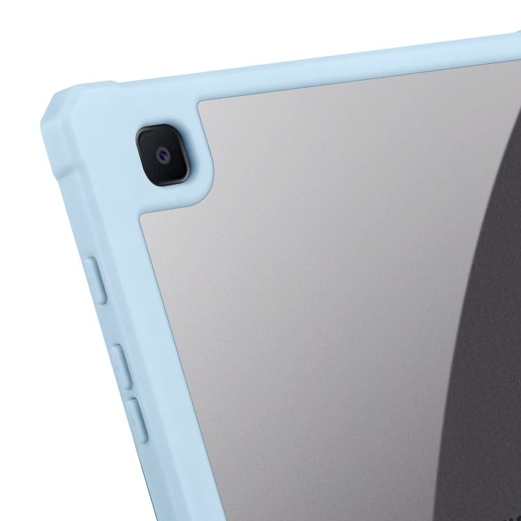 For Samsung Galaxy Tab S6 Lite 2020/2022 Acrylic 3-folding Smart Leather Tablet Case(Sky Blue) by bashfashion