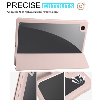 For Samsung Galaxy Tab S6 Lite 2020/2022 Acrylic 3-folding Smart Leather Tablet Case(Pink) by bashfashion