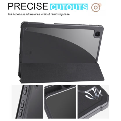 For Samsung Galaxy Tab S6 Lite 2020/2022 Acrylic 3-folding Smart Leather Tablet Case(Black) by bashfashion