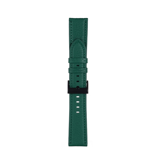 20mm For Samsung Galaxy Watch5 40mm / 44mm Litchi Texture Leather Watch Band(Dark Green) by bashfashion