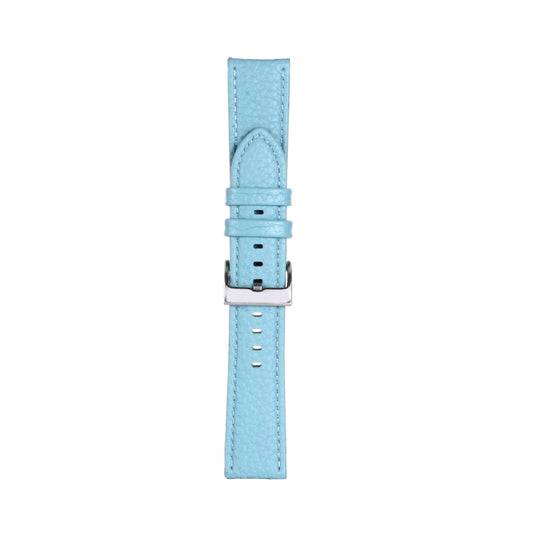 22mm For Samsung Galaxy Watch5 40mm / 44mm Litchi Texture Leather Watch Band(Sky Blue) by bashfashion