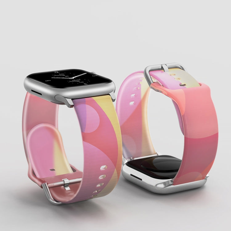 Frosted Translucent Silicone Watch Band For Apple Watch Ultra 49mm&Watch Ultra 2 49mm / Series 9&8&7 45mm / SE 3&SE 2&6&SE&5&4 44mm / 3&2&1 42mm(Moonlight) by bashfashion