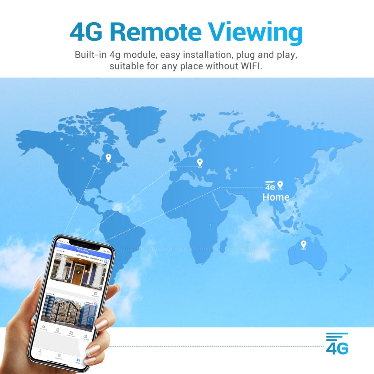 ESCAM QF724 3MP 24h Recording Cloud Storage PT 4G PIR Alarm IP Camera with Solar Panel, US Signal Bands by ESCAM