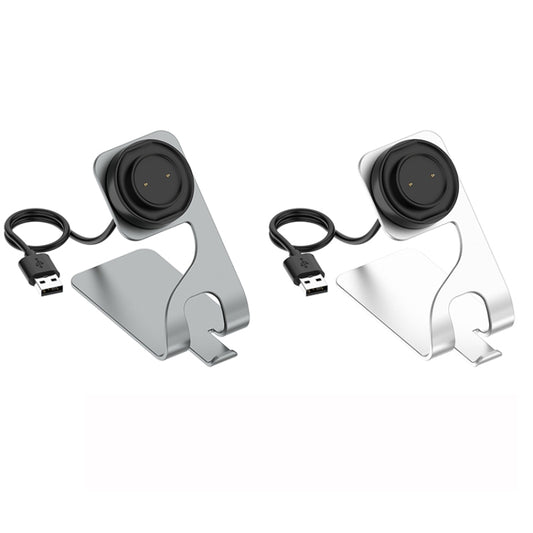 For Amazfit GTS4 Mini Rotatable Magnetic Metal Charging Base(Grey) by bashfashion