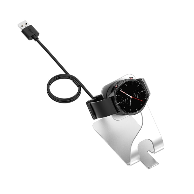 For Amazfit GTS4 Mini Rotatable Magnetic Metal Charging Base(Grey) by bashfashion