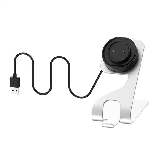 For Amazfit GTS4 Mini Rotatable Magnetic Metal Charging Base(Silver) by bashfashion