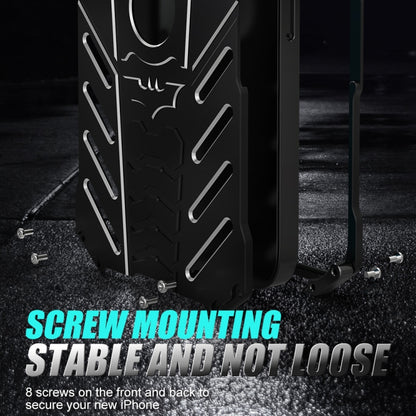 For iPhone 14 R-JUST Batman Metal Mobile Phone Protective Case (Black) by R-JUST