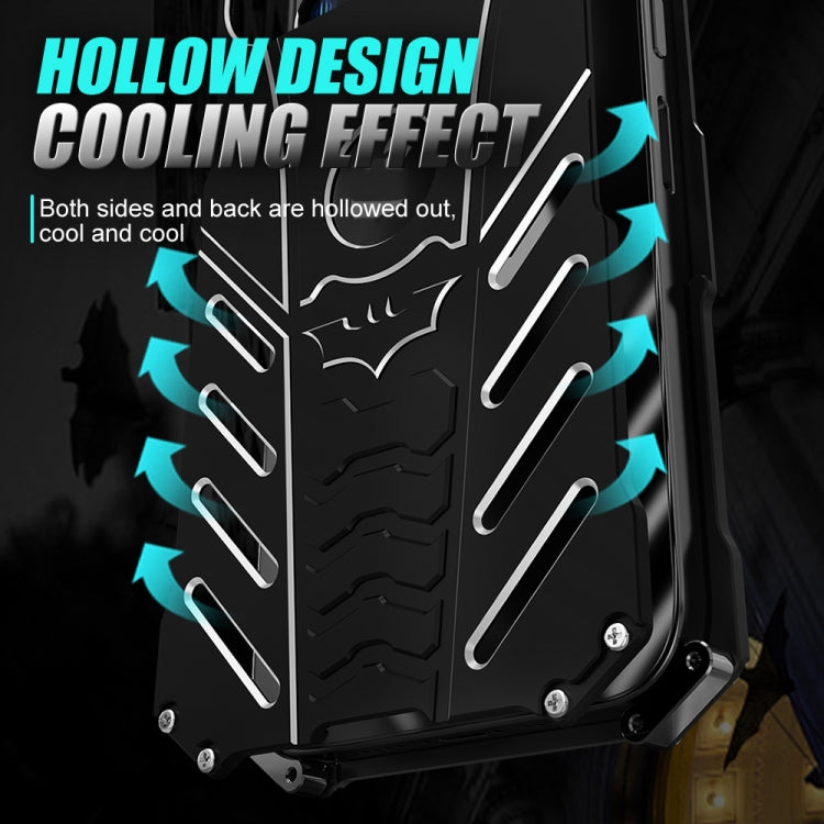 For iPhone 14 Plus R-JUST Batman Metal Mobile Phone Protective Case (Black) by R-JUST