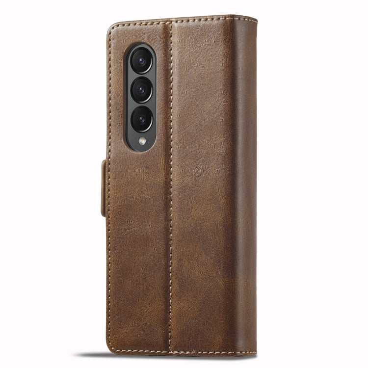 For Samsung Galaxy Z Fold4 5G LC.IMEEKE RFID Anti-theft Leather Phone Case(Brown) by LC.IMEEKE