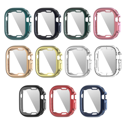 PET Film TPU Watch Case For Apple Watch Ultra 1 / 2 / 3 49mm(Rose Gold) by bashfashion