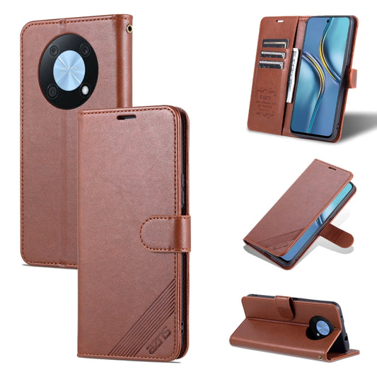 For Huawei Enjoy 50 Pro/Nova Y90 AZNS Sheepskin Texture Flip Leather Phone Case(Brown) by AZNS