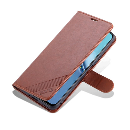 For Huawei Enjoy 50 Pro/Nova Y90 AZNS Sheepskin Texture Flip Leather Phone Case(Brown) by AZNS