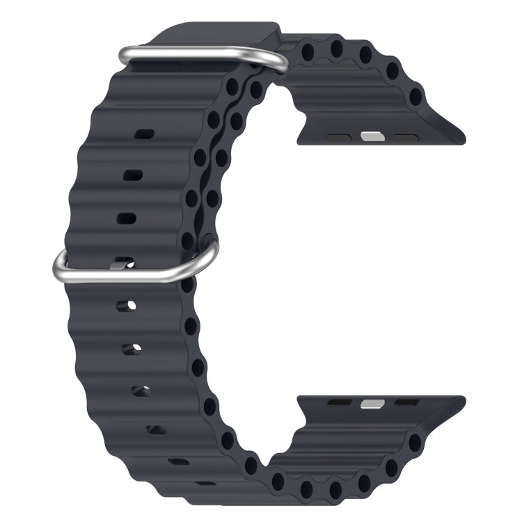 Ocean Silicone Watch Band For Apple Watch Ultra 49mm / Series 8&7 45mm / SE 2&6&SE&5&4 44mm (Midnight) by bashfashion