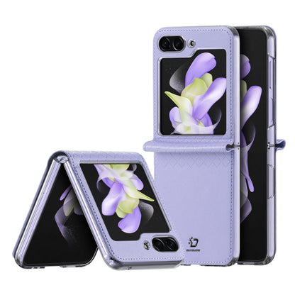 For Samsung Galaxy Z Flip5 5G DUX DUCIS Bril Series PU + TPU Phone Case(Purple) by DUX DUCIS