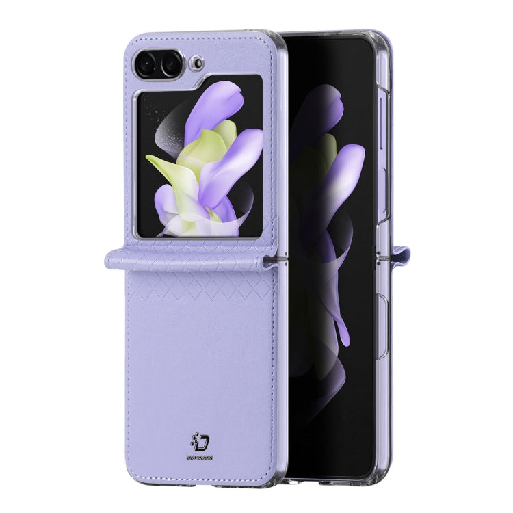 For Samsung Galaxy Z Flip5 5G DUX DUCIS Bril Series PU + TPU Phone Case(Purple) by DUX DUCIS