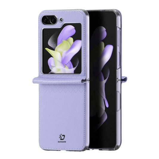 For Samsung Galaxy Z Flip5 5G DUX DUCIS Bril Series PU + TPU Phone Case(Purple) by DUX DUCIS