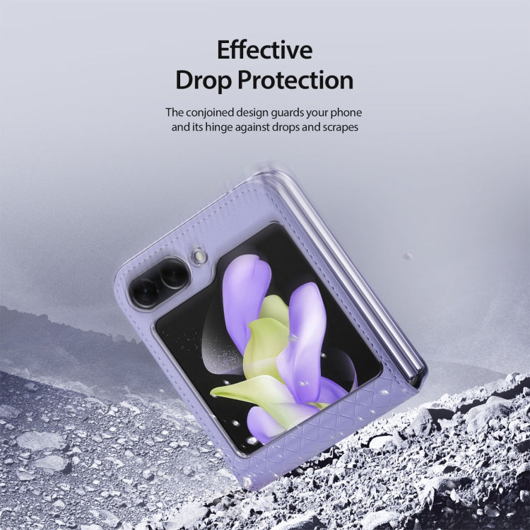 For Samsung Galaxy Z Flip5 5G DUX DUCIS Bril Series PU + TPU Phone Case(Purple) by DUX DUCIS