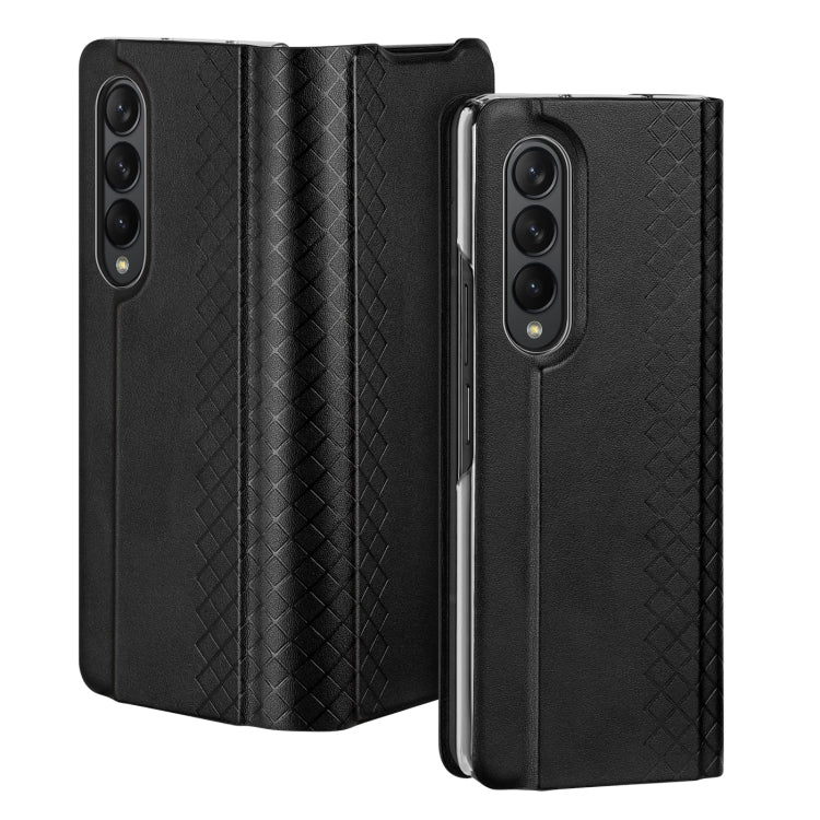 For Samsung Galaxy Z Fold4 DUX DUCIS Bril Series PU + TPU Phone Case(Black) by DUX DUCIS