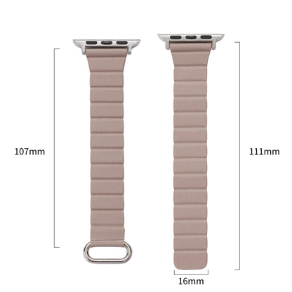 Reverse Buckle Magnetic Watch Band For Apple Watch Series 8&7 45mm / SE 2&6&SE&5&4 44mm(8# Rose Pink) by bashfashion