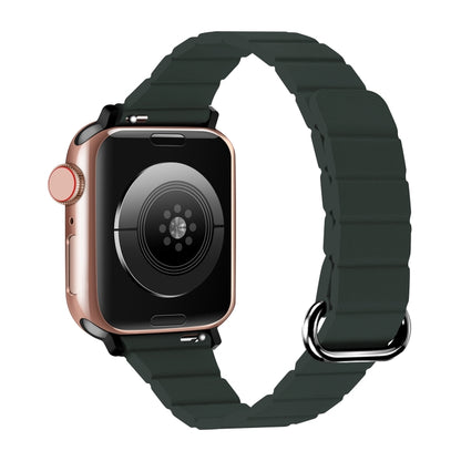Reverse Buckle Magnetic Watch Band For Apple Watch Series 8&7 41mm / SE 2&6&SE&5&4 40mm(16# Pine Needle Green) by bashfashion