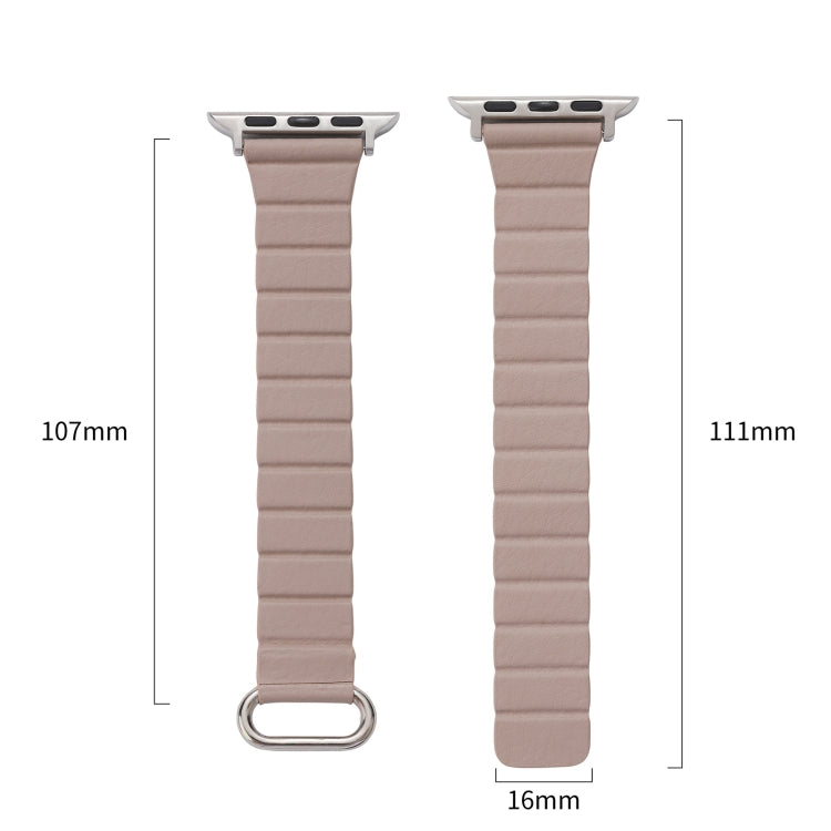 Reverse Buckle Magnetic Watch Band For Apple Watch Series 8&7 41mm / SE 2&6&SE&5&4 40mm(16# Pine Needle Green) by bashfashion