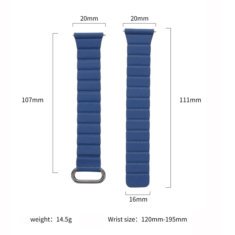 For Samsung Galaxy Watch5 20mm Magnetic Buckle Leather Watch Band(Rose Gold+Gold Pink) by bashfashion