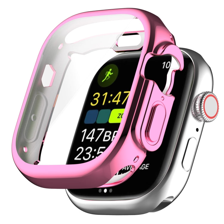 TPU All-inclusive Electroplating Protective Case For Apple Watch Ultra 1 / 2 / 3 49mm(Pink) by bashfashion
