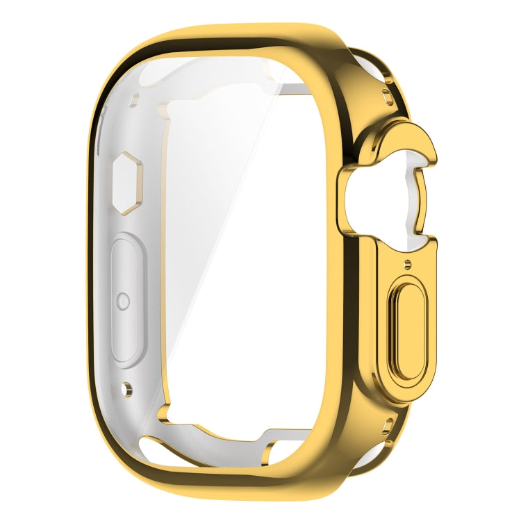 TPU All-inclusive Electroplating Protective Case For Apple Watch Ultra 1 / 2 / 3 49mm(Gold) by bashfashion