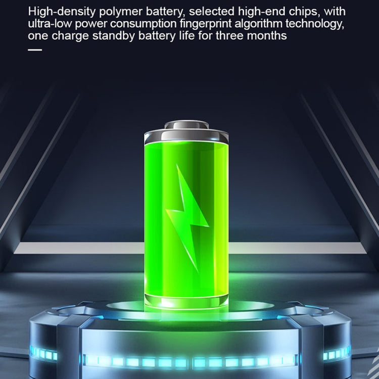 P16 5V Micro USB Charging Semiconductor Fingerprint Sensing TSA Padlock(Black) by bashfashion