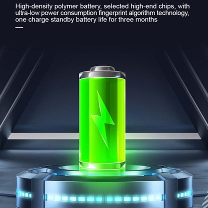 P16 5V Micro USB Charging Semiconductor Fingerprint Sensing TSA Padlock(Black) by bashfashion