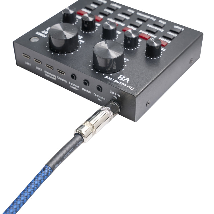 TC048BL 6.35mm Plug Male to Male Electric Guitar Mono Audio Cable, Length:10m by bashfashion