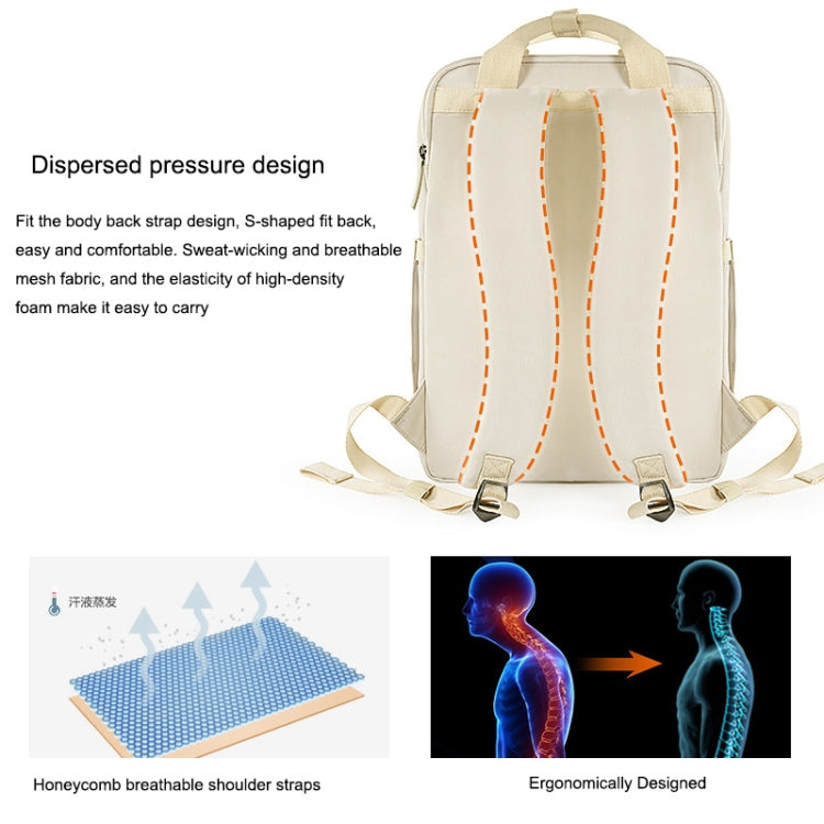 CADeN Multifunctional Photography Shoulders Digital Bag Portable Camera Backpack, Size:28.5 x 14 x 42cm(Beige) by CADeN