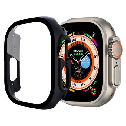 Tempered Glass Film PC Watch Case For Apple Watch Ultra 1 / 2 / 3 49mm(Black) by bashfashion