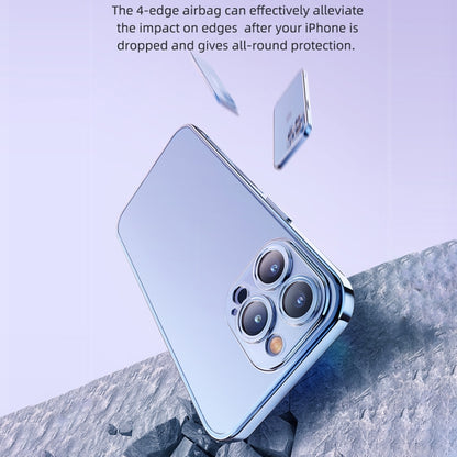 For iPhone 14 Plus ROCK Frosted Plated Phone Case (Black) by ROCK