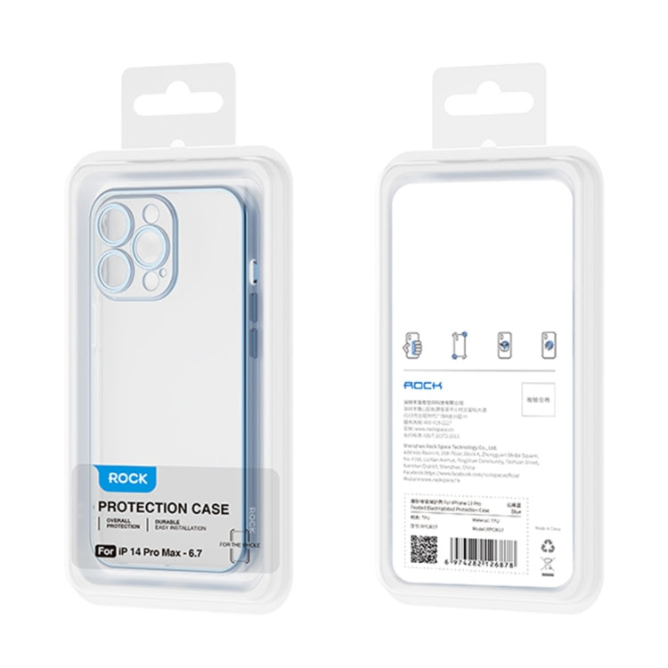 For iPhone 14 Plus ROCK Frosted Plated Phone Case (Black) by ROCK